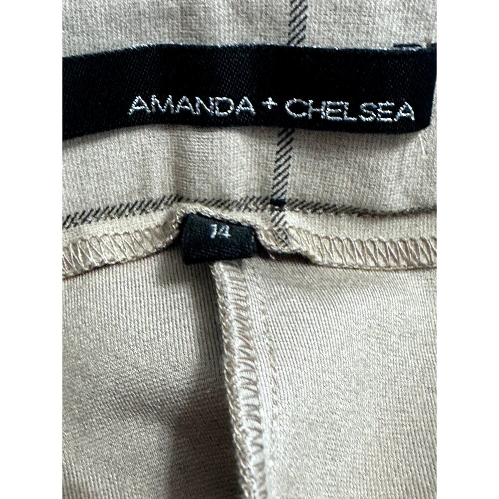 Amanda + Chelsea Crop Pants Windowpane Print Ankle-Length Cut Brown W US 14 NWOT - Picture 8 of 9